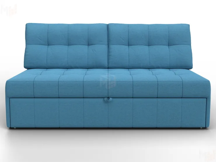 Диван прямой Лига-107 (160) ( Амур 10 голубой )