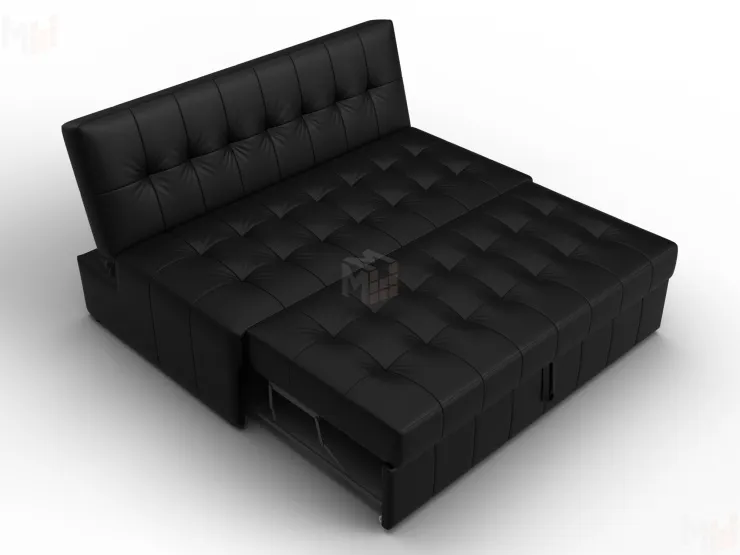 Диван прямой Лига-107 (140) ( GRIFON 18 черный )