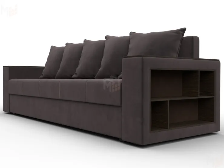 Диван прямой Дубай Лайт ( SEVEN 727 коричневый )