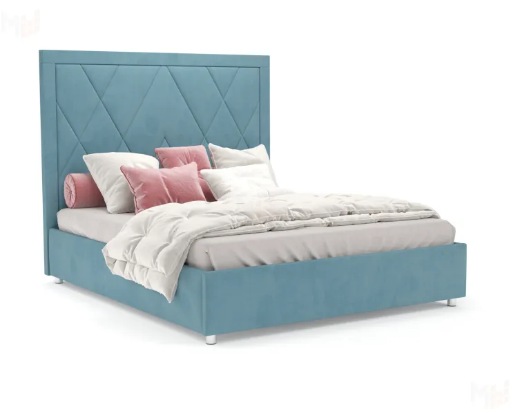 Кровать Треви 140 см (Голубой - Luna 089)