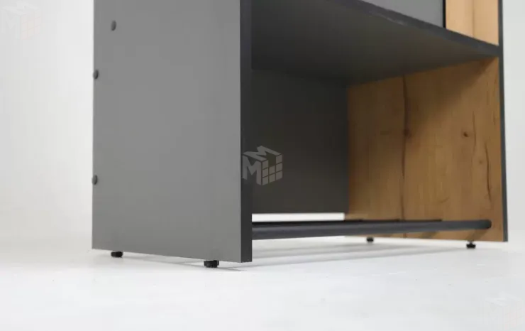 Шкаф 2-х створчатый Ольга-Лофт 3 Дуб Крафт Золотой/Темно-Серый