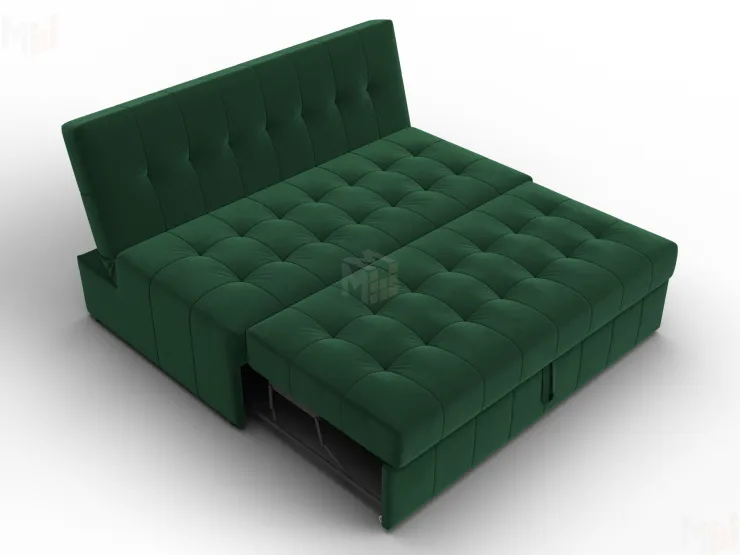 Диван прямой Лига-107 (140) ( SEVEN 626 зеленый )