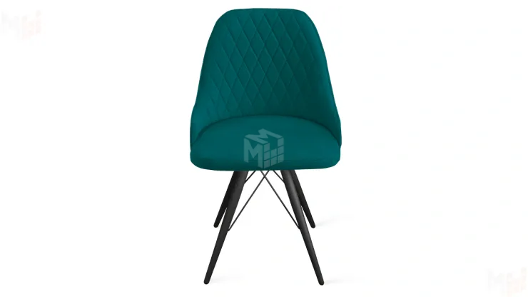 Стул Гранд К3 Черный муар, Велюр Confetti Izumrud