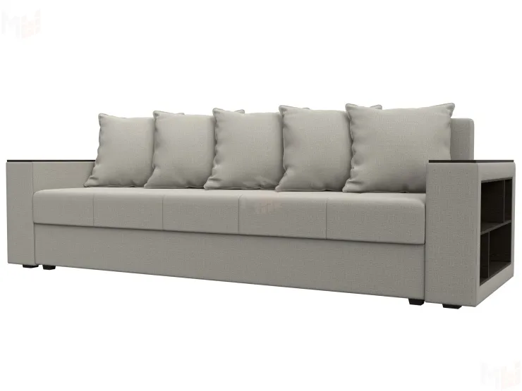 Диван прямой Дубай Лайт полки справа ( Бежевый )