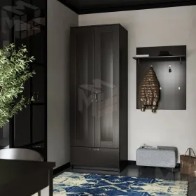 2.02.01.470.5 СИРИУС шкаф 2 двери и 1 ящик 78х59х220 Дуб Венге RU