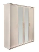 Шкаф Мокко 4-дверный с зеркалом бежевый