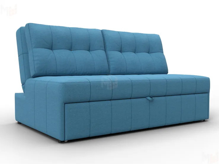 Диван прямой Лига-107 (140) ( Амур 10 голубой )