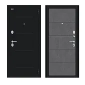 Входная металлическая дверь Граффити-1 Букле черное/Slate Art