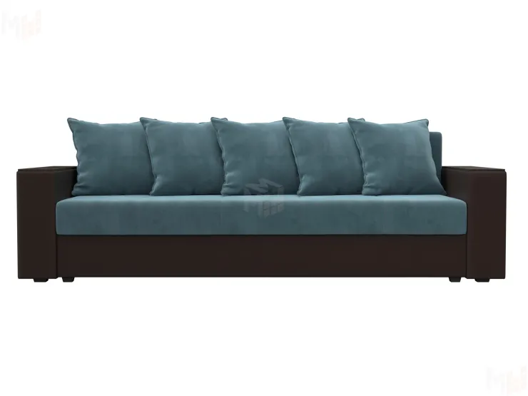 Диван прямой Дубай Лайт ( Бирюзовый;Коричневый )