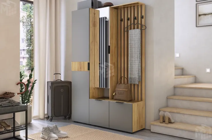 Прихожая Бери К2 дуб крафт золотой/графит