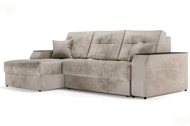 Угловой диван-кровать Лас-Вегас Бежевый левый