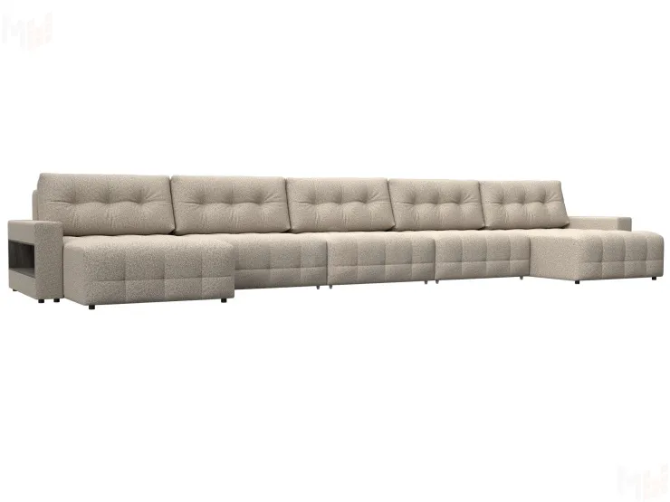 Диван П-образный с полками Лига-053 НПБ МегаЛонг