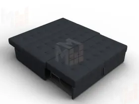 Диван прямой Лига-107 (140) ( JOLY 16 темно-серый )