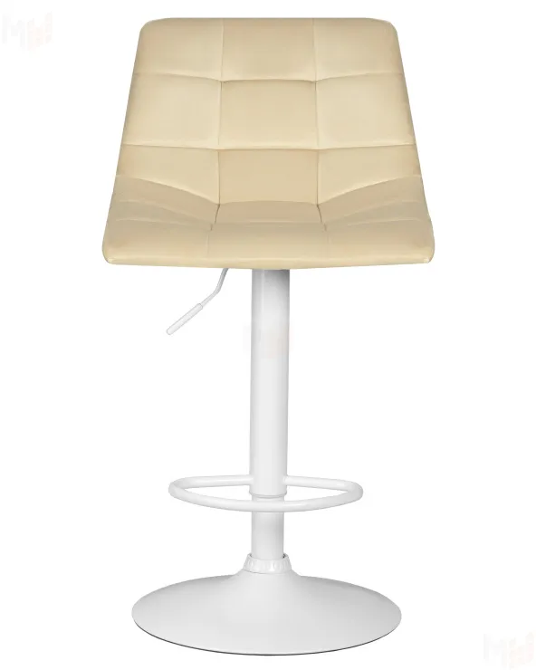 Стул барный DOBRIN TAILOR WHITE (бежевый велюр (MJ9-10))