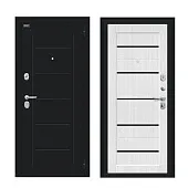 Входная металлическая дверь Борн Букле черное/Snow Melinga