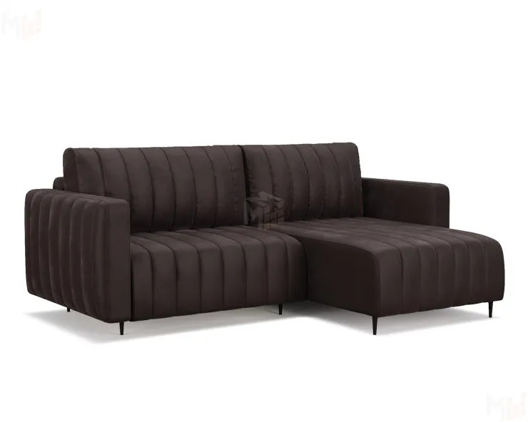 Угловой диван Флорент (Бархат шоколадный Star Velvet 60 Coffee)