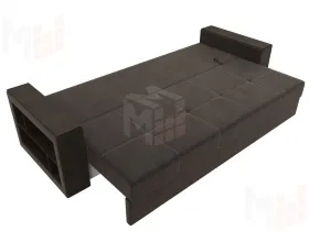 Диван прямой Дубай Лайт полки слева ( Коричневый )