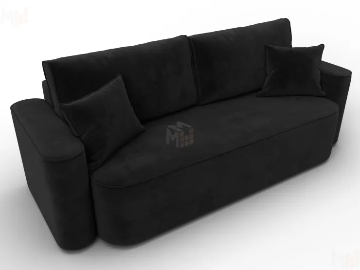 Диван прямой Лига-118 НПБ ( SEVEN 35 черный )