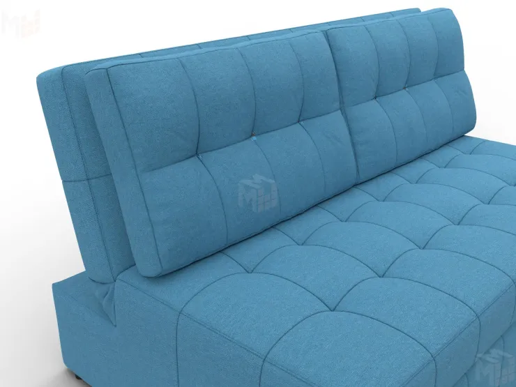 Диван прямой Лига-107 (140) ( Амур 10 голубой )