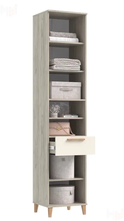 Пенал открытый Ирис  Кашемир/Дуб Крафт серый