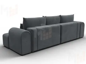 Диван прямой Лига-139 НПБ ( LAIM 23 светло-серый/ LAIM 14 терракотовый )