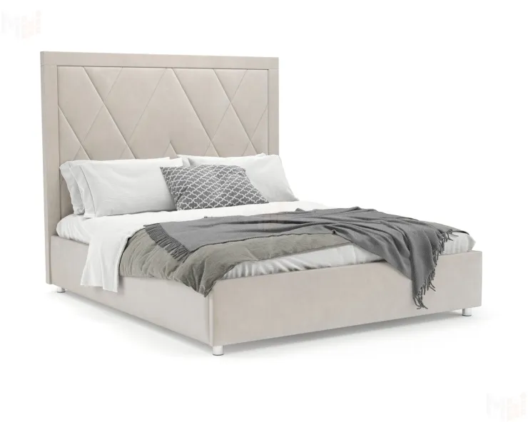 Кровать Треви 140 см (Бархат бежевый STAR VELVET 6 LIGHT Beige)