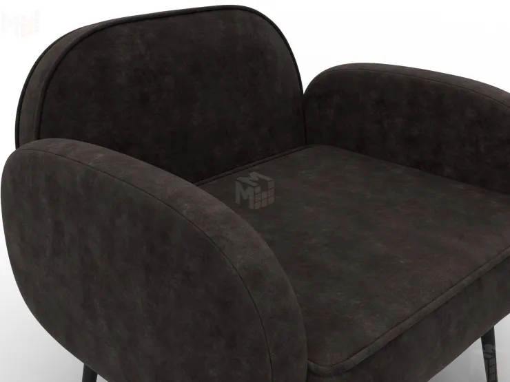 Кресло Лига-086 ( велюр BRUT 17 коричневый )