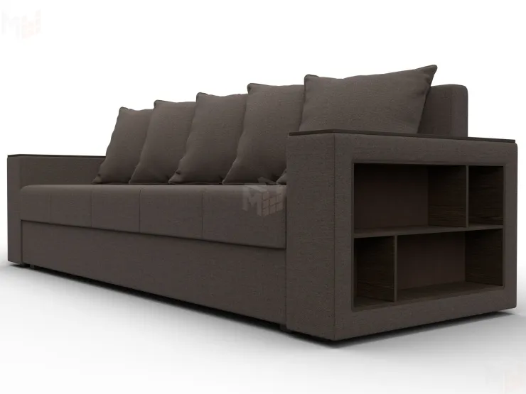 Диван прямой Дубай Лайт ( Амур 05 коричневый )