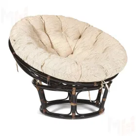 Кресло из ротанга «Папасан» (Papasan 23/01) + Подушка (коричневый)