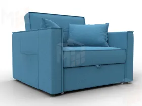 Кресло-кровать Лига-104 (80) ( Амур 10 голубой )