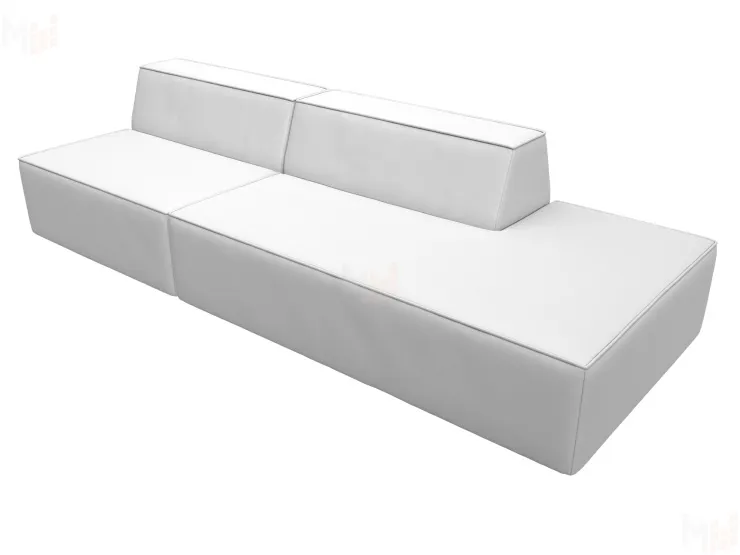 Диван прямой модульный Монс Модерн правый ( GRIFON 01 белый )