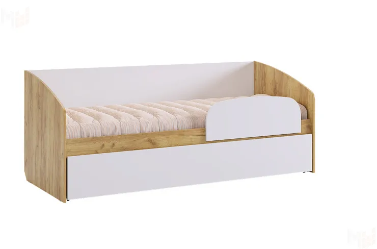 Кровать Форсаж дуб крафт золотой/белый