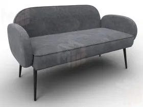 Диван прямой Лига-086 ( BRUT 16 темно-серый )