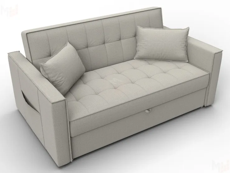 Диван прямой Лига-104 (140) ( Амур 02 бежевый )