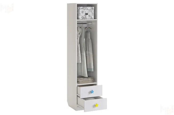 Шкаф комбинированный Чудо (с ящ. 1-створчатый) белый рамух