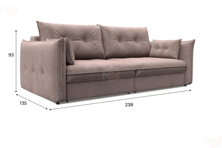 Диван прямой Лига-100 НПБ ( TOWER 05 бежевый )