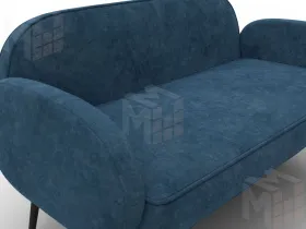 Диван прямой Лига-086 ( BRUT 11 синий )