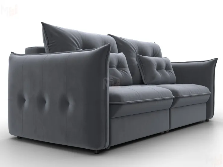 Диван прямой Лига-100 НПБ ( SEVEN 17 серый )