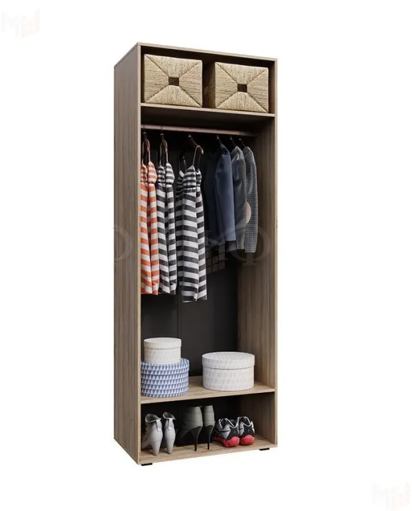 Шкаф Ненси New ЛДСП 2-х дверный (сонома/бетон)