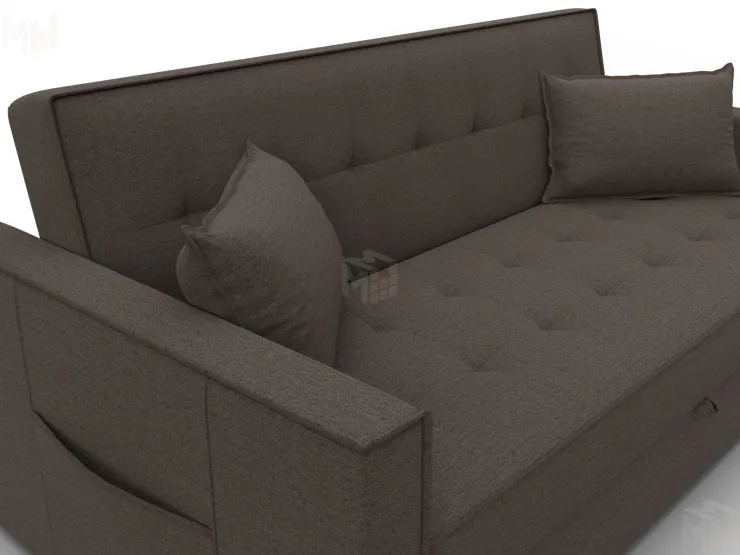 Диван прямой Лига-104 (160) ( Амур 05 коричневый )