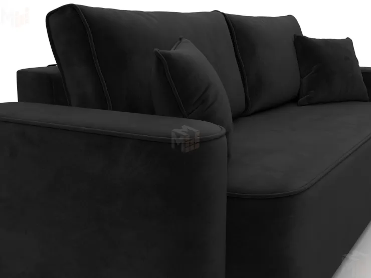 Диван прямой Лига-118 НПБ ( SEVEN 35 черный )