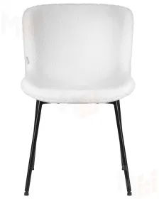 Стул обеденный DOBRIN MILO (черные ножки, белый букле (UF992-01))