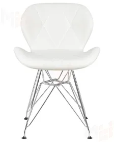 Стул обеденный DOBRIN BUTTERFLY CHROME (ножки хром, цвет белый)