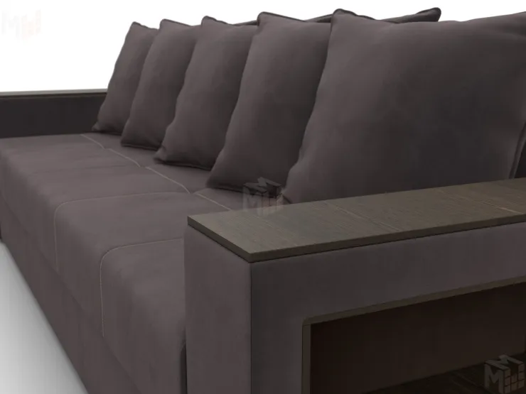 Диван прямой Дубай Лайт ( SEVEN 727 коричневый )