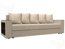 Диван прямой Дубай Лайт полки слева ( Бежевый )