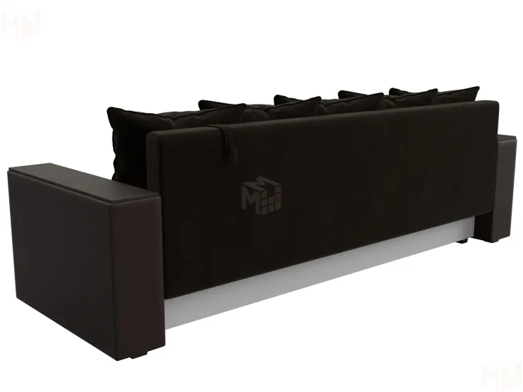 Диван прямой Дубай Лайт полки слева ( Коричневый )