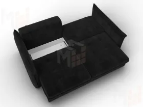 Диван прямой Лига-100 НПБ ( SEVEN 35 черный )