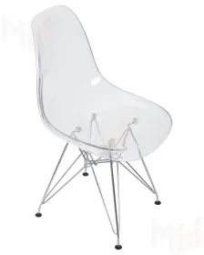 Стул обеденный DOBRIN DSR CASPER (ножки хром, цвет прозрачный)