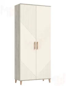 Шкаф Ирис для прихожей Кашемир/Дуб Крафт серый.