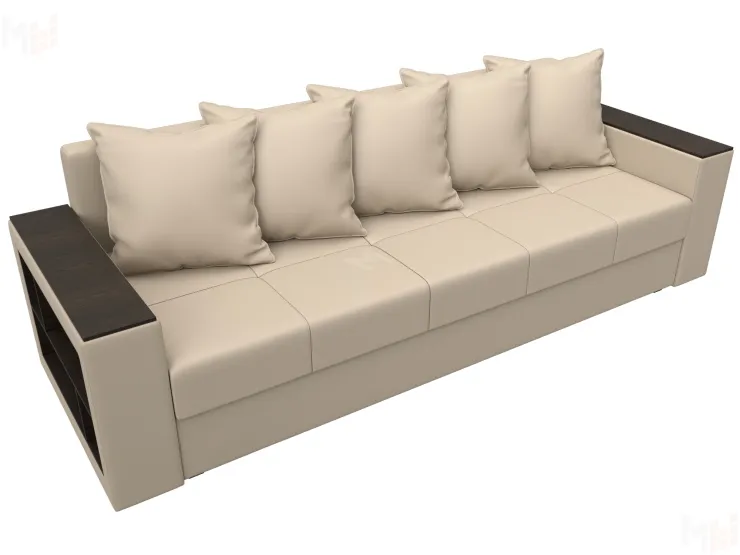 Диван прямой Дубай Лайт полки слева ( Бежевый )